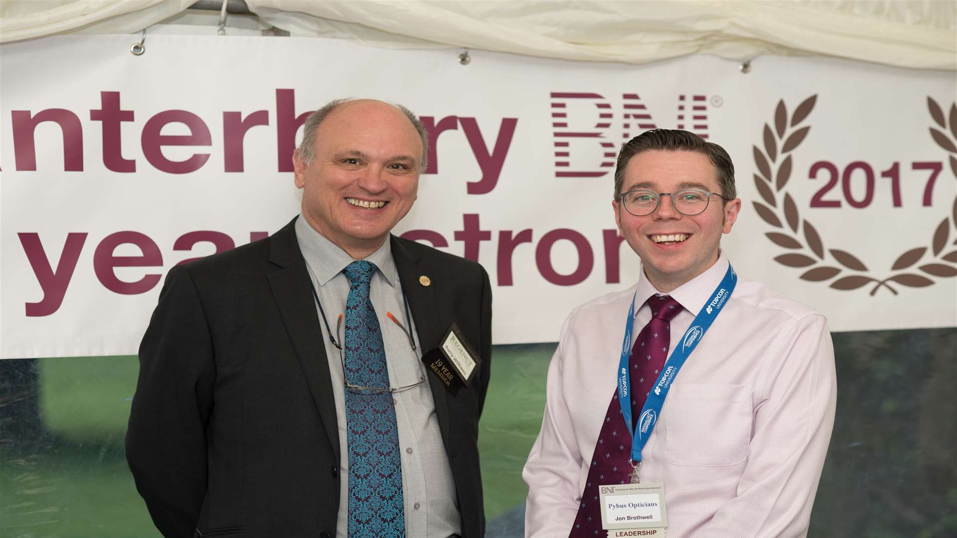 Founding member Barry Williams of Regency IFA with chapter president Jon Brothwell of Pybus Opticians. Picture: www.samanthajonesphotography.co.uk