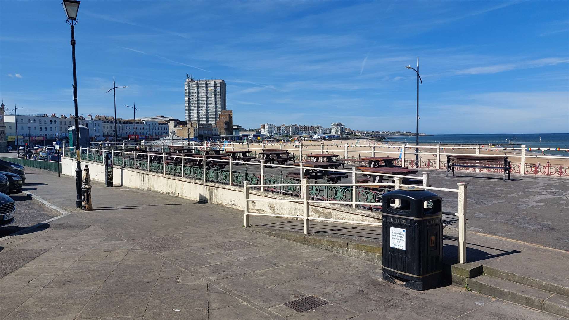 The stop section of the Victorian shelter in Marine Drive, Margate is used by Sundowners bar