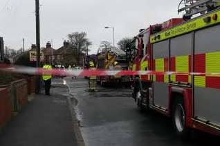 Firefighters attended the two-car crash. Stock image