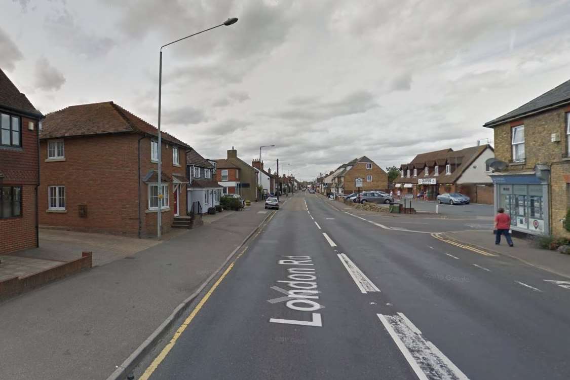 The junction of London Road and Station Road in Teynham