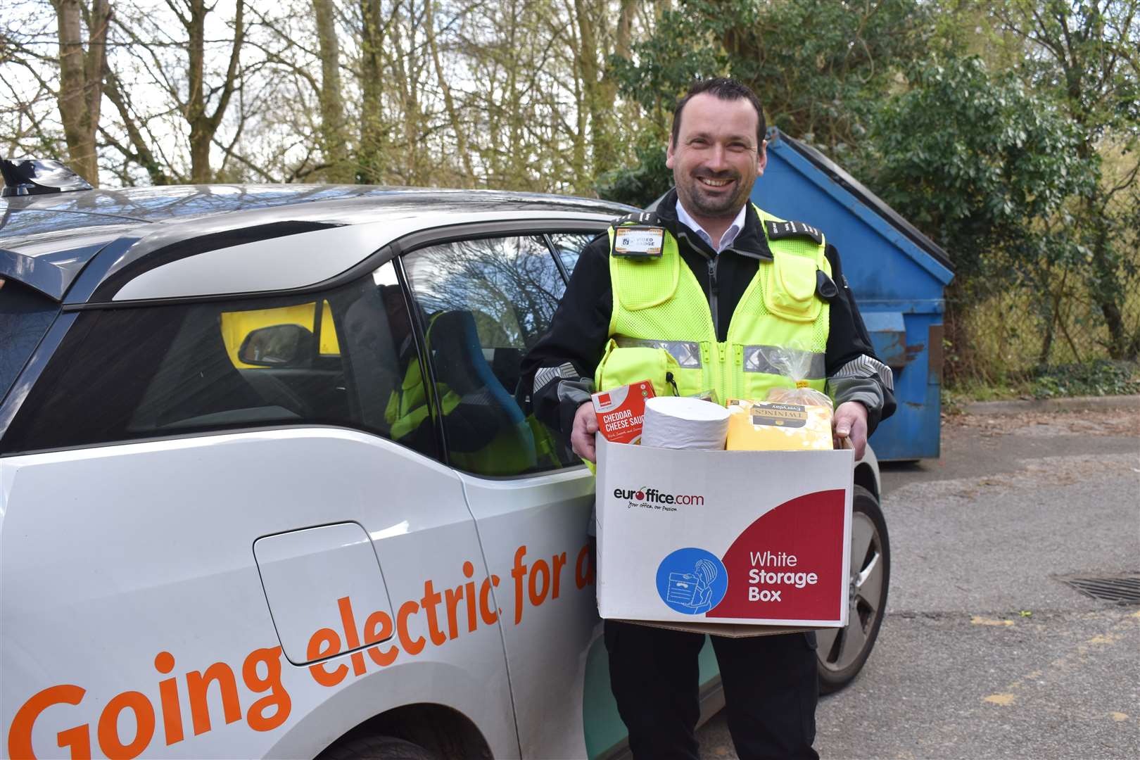 The food boxes contain essential supplies like bread, tea and toilet roll (Sevenoaks District Council/PA)