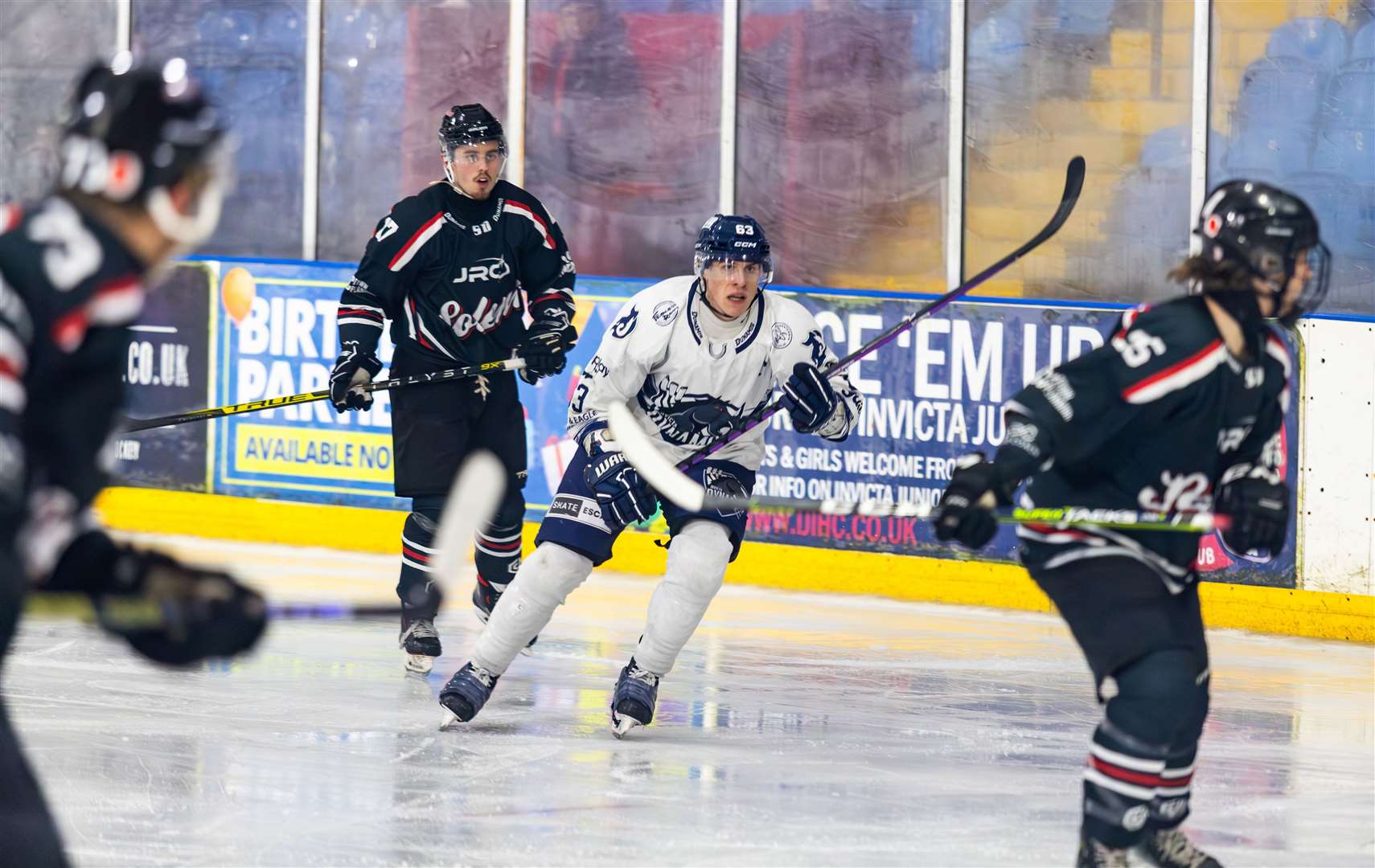 Aaron Connolly taking on Solent Devils last weekend Picture: David Trevallion