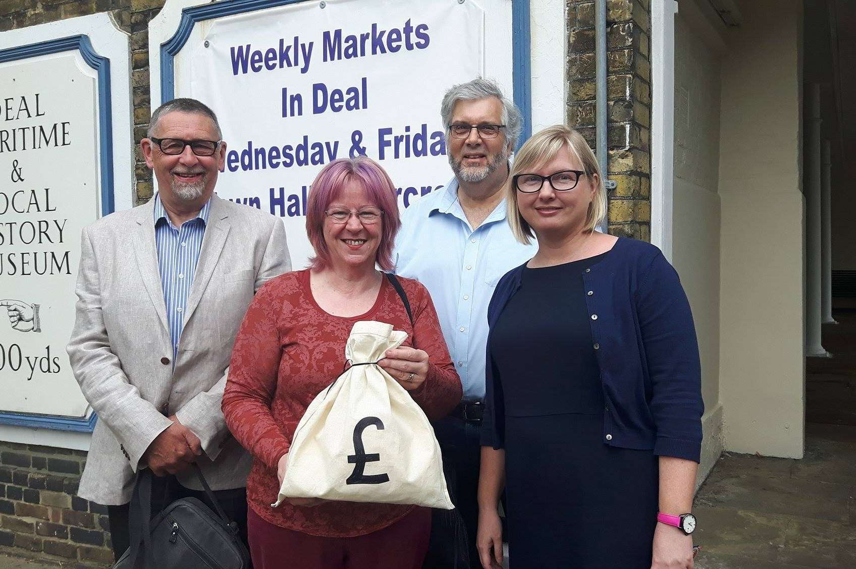 Deal Town Councillors Nick Tomaszewski, Mike Eddy and Sue Beer with town clerk Lorna Crow