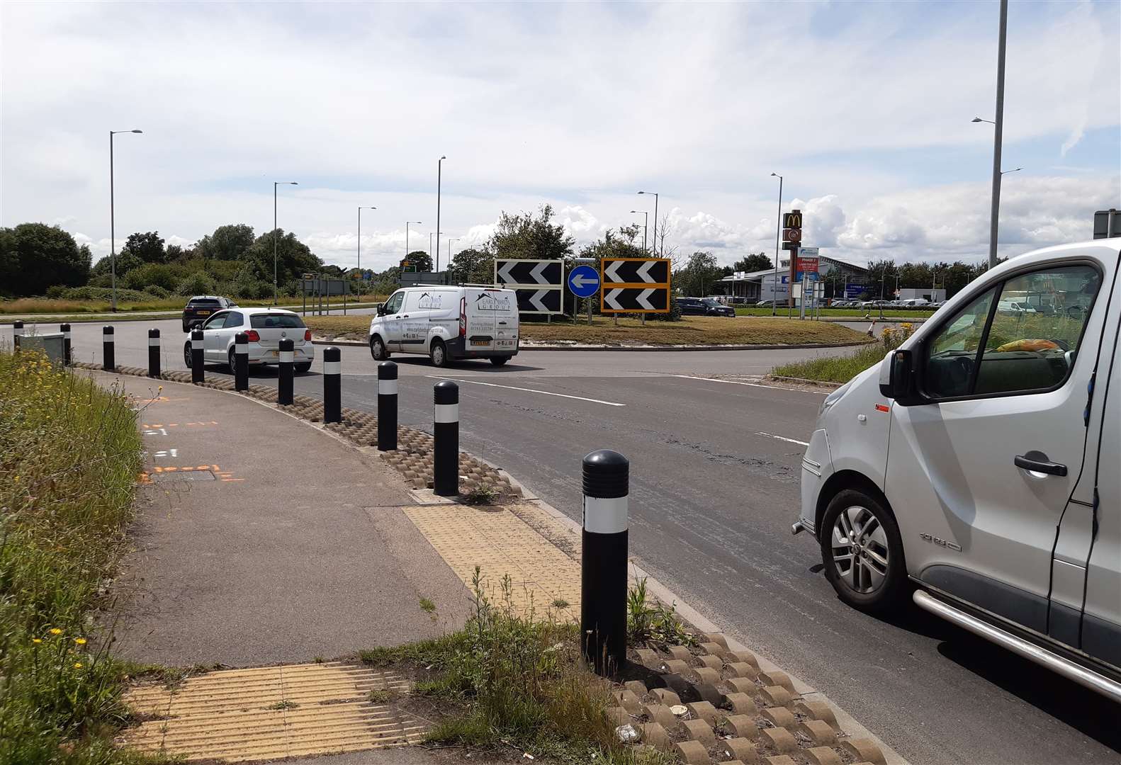 The roundabout is one of the busiest in Ashford