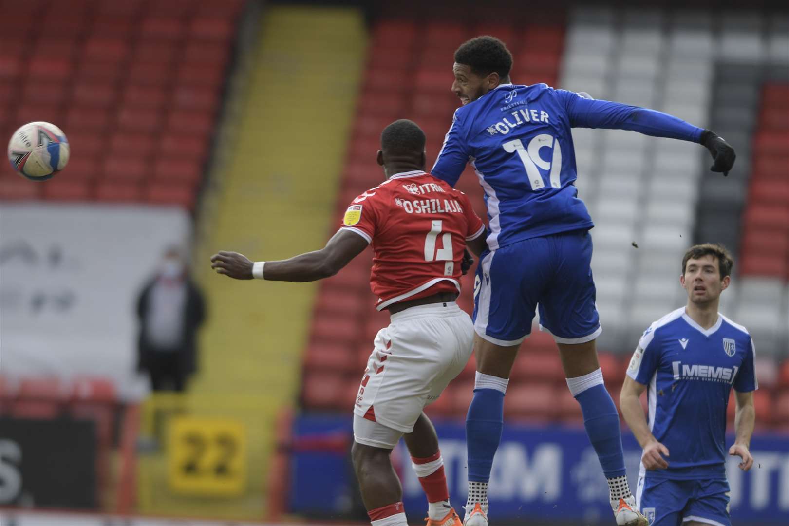 Former Gillingham and Charlton defender Deji Oshilaja has joined Jimmy Floyd Hasselbaink's Burton Picture: Barry Goodwin