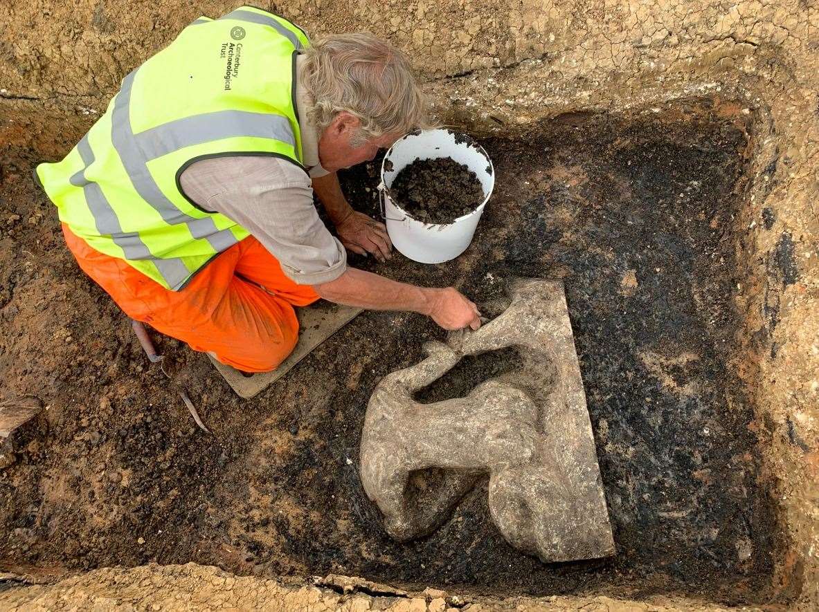 The Roman statue of the sea god Triton found in Teynham