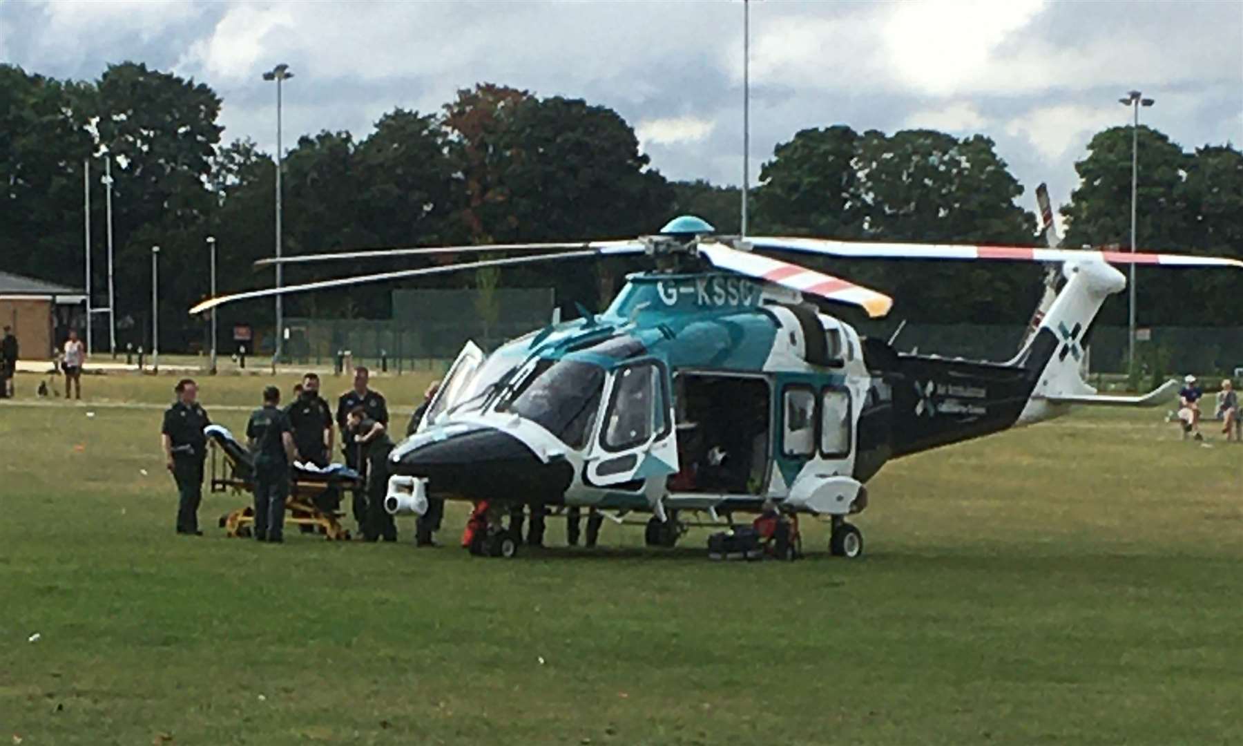 The victim was airlifted to London Hospital after suffering stab wounds