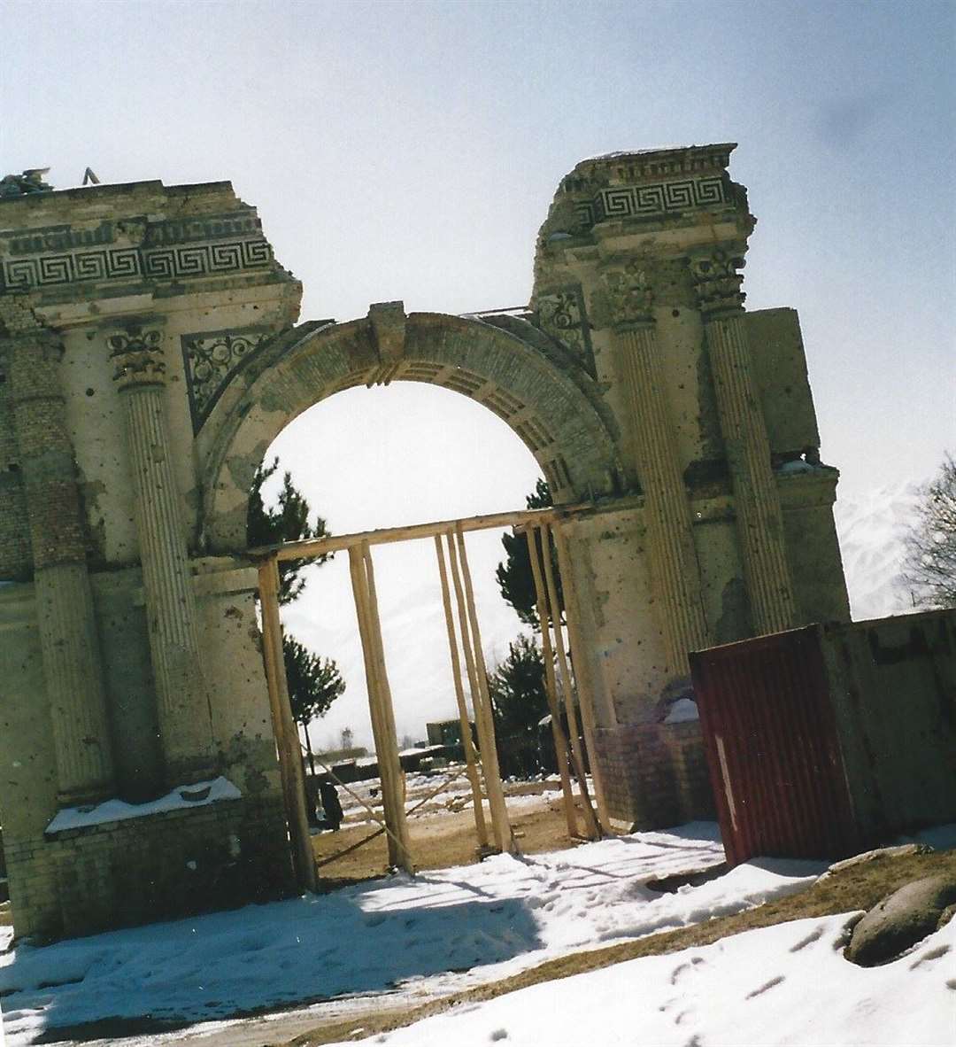 The damaged Paghman Arch