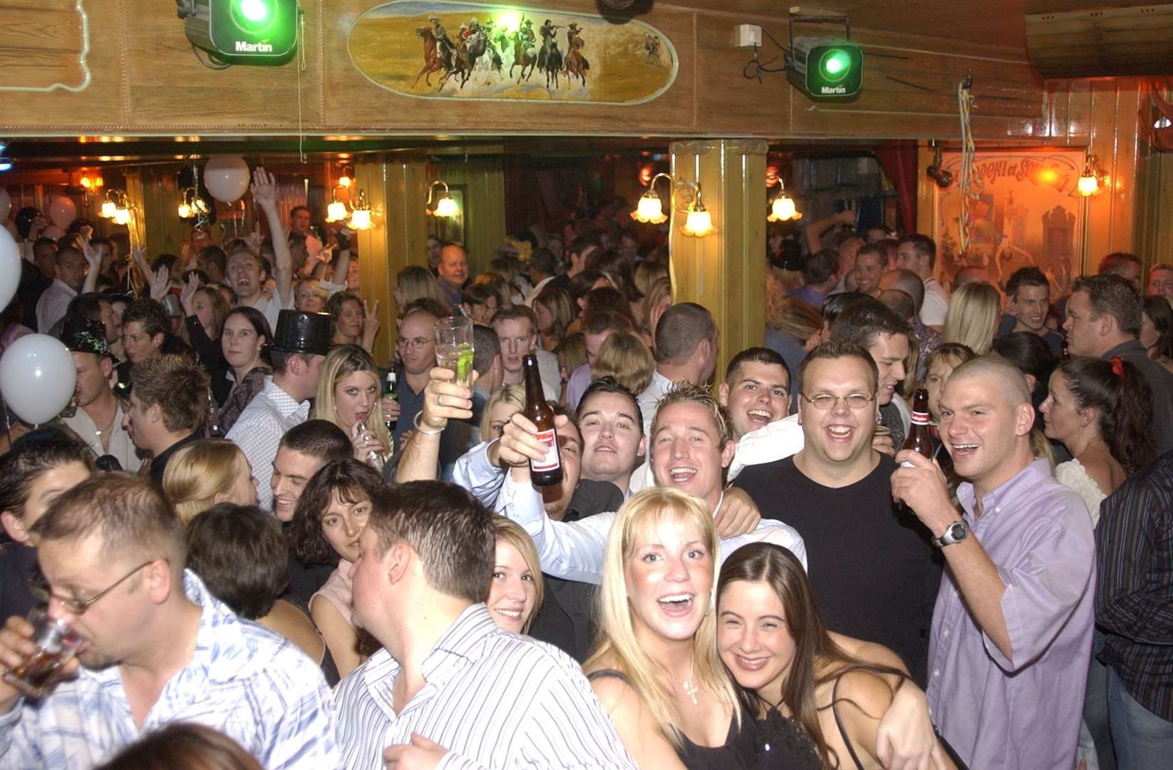 Strawberry Moons was heaving for its 10-year anniversary party in 2002. Picture: Andrew Wardley