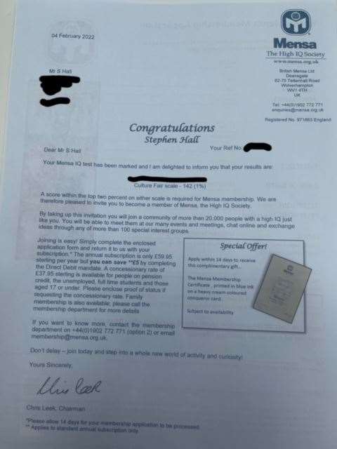 Stephen's results letter