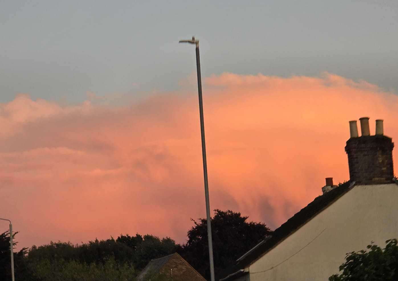 The clouds were turned a vibrant colour at sunset. Picture: Emma Levy