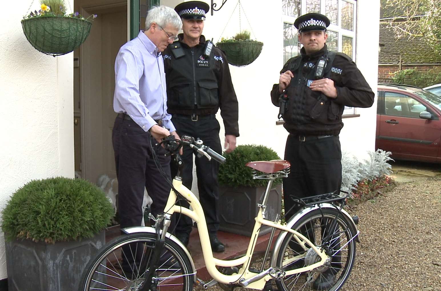 Left to right: Ray Winter, Sgt John Marshall, PC Andy Simpson