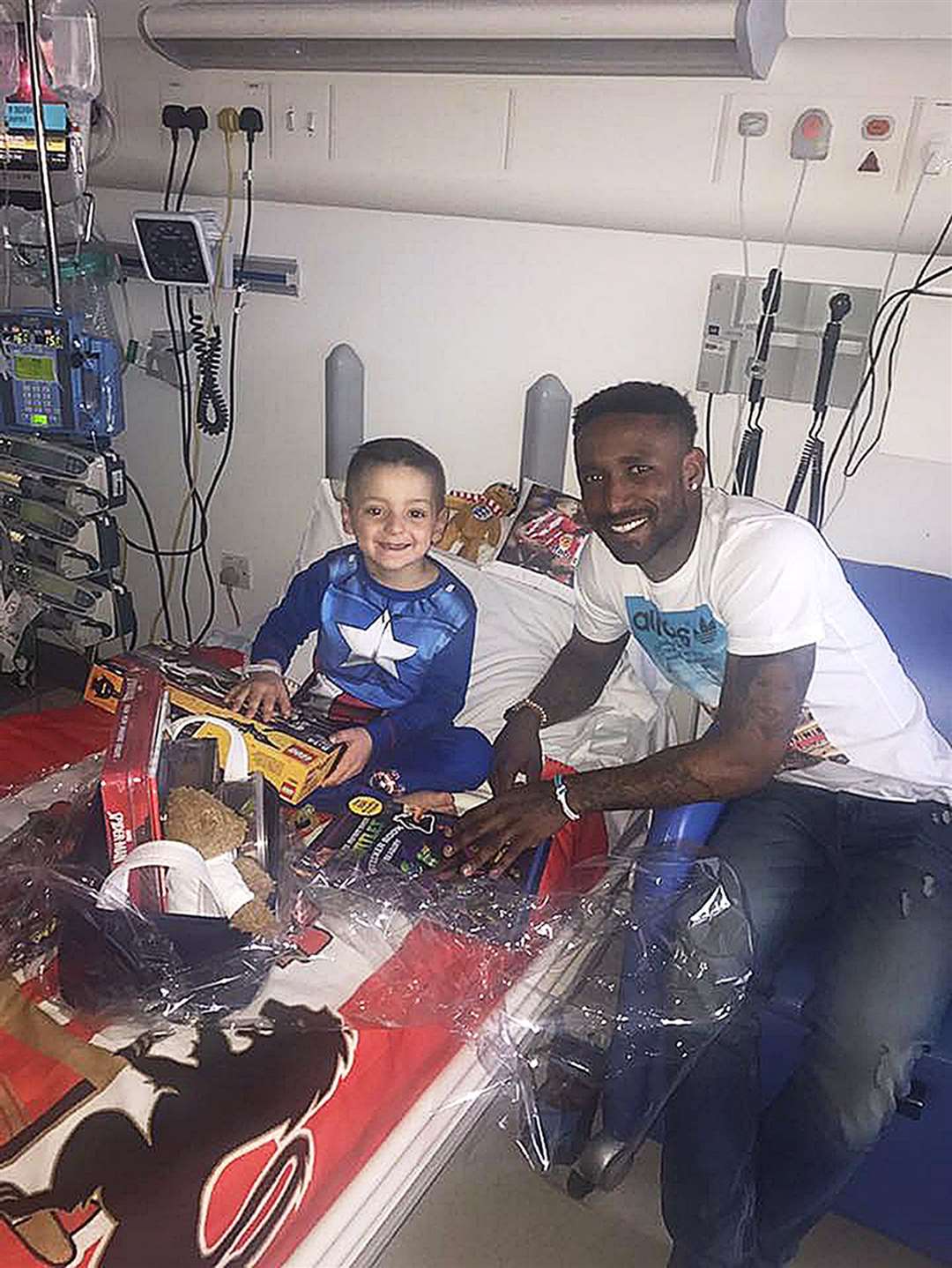 The footballer would cheer up his friend by visiting him in hospital (Bradley Lowery Fight Against Neuroblastoma/PA)