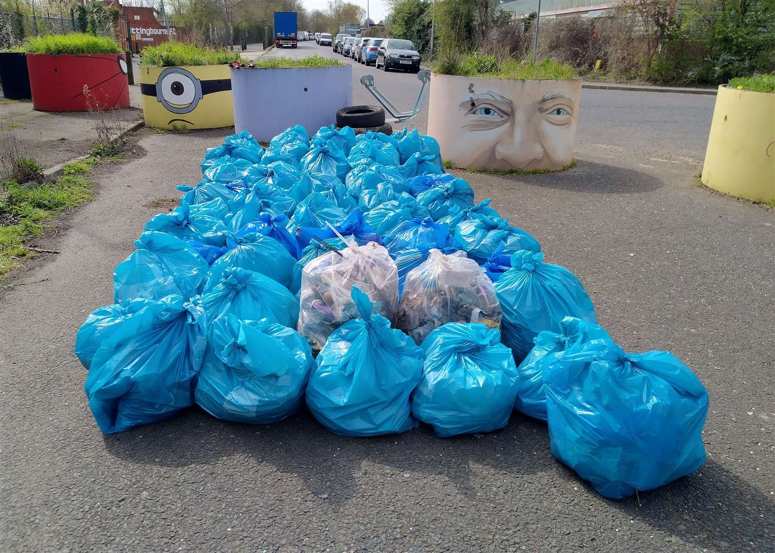 The rubbish collected in Sittingbourne