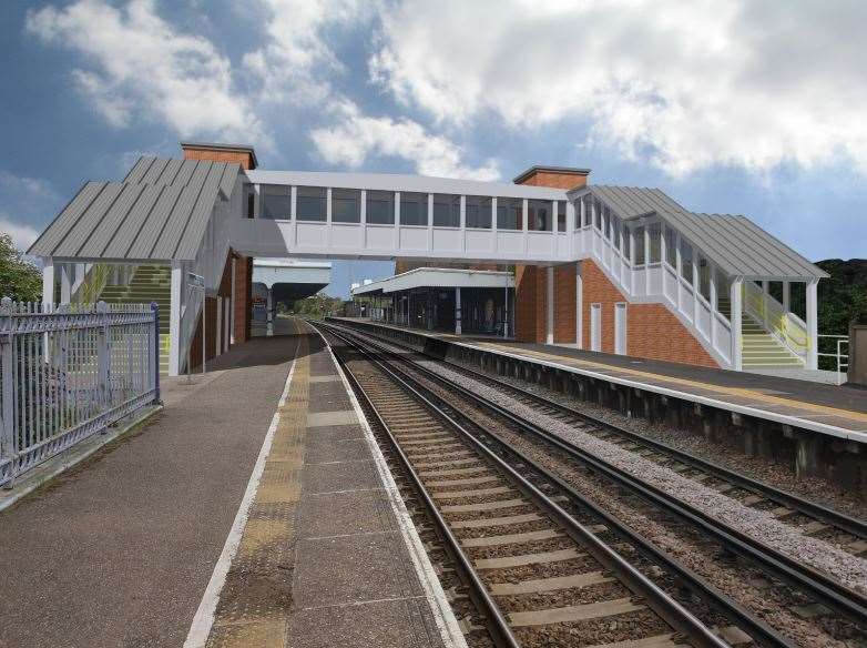 A CGI showing how the new bridge at Herne Bay railway station is expected to look. Picture: Network Rail (48218994)