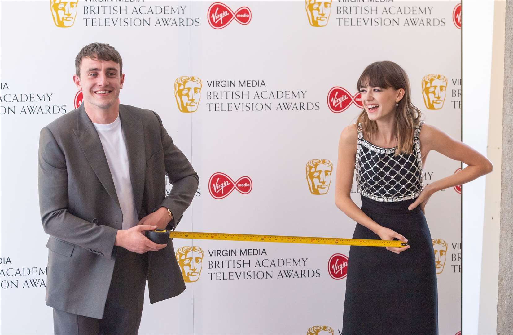 Normal People stars Paul Mescal and Daisy Edgar-Jones took social distancing measures into their own hands at the Bafta TV awards in July. The hit show was BBC iPlayer’s most popular series of 2020 after it was streamed more than 62 million times (Dominic Lipinski/PA)