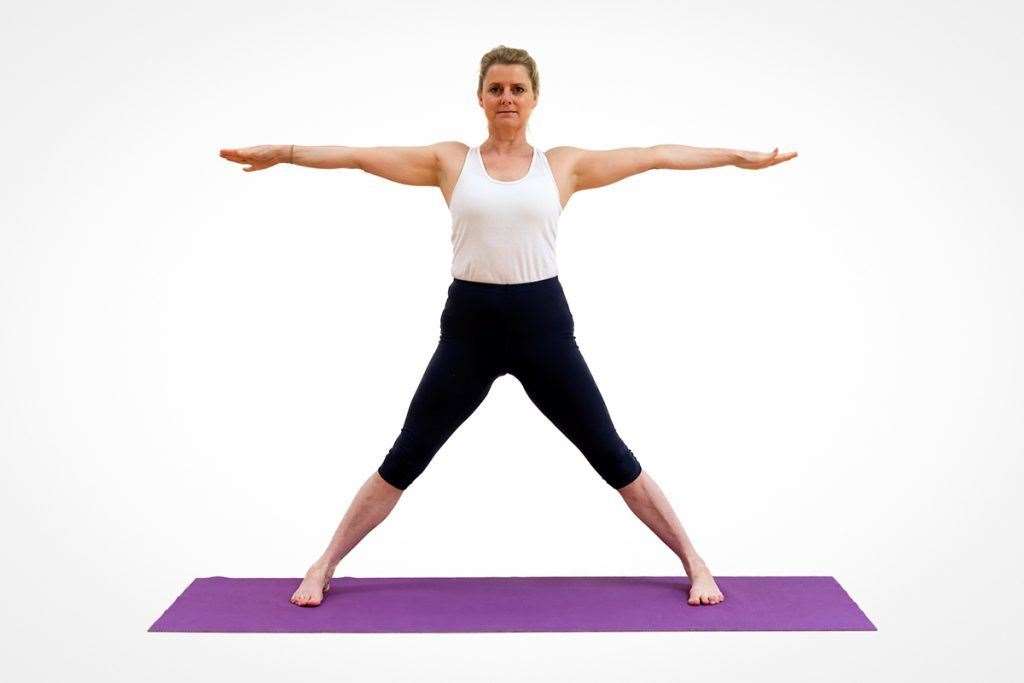 Yoga with Lin Craddock of Maidstone Yoga Centre - Prepare for Triangle Pose