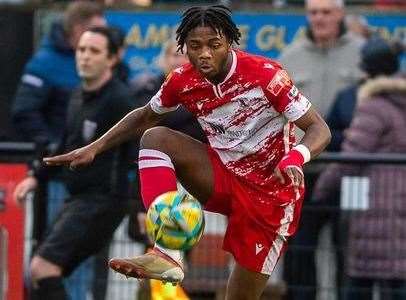 Ex-Ramsgate forward Josh Ajayi made his Dover debut at the weekend alongside two other new arrivals. Picture: Ian Scammell