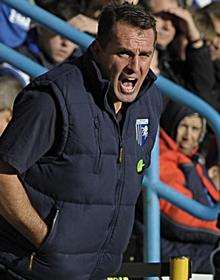 Martin Allen during match against Aldershot