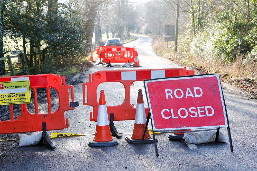 Subsidence caused the road to collapse