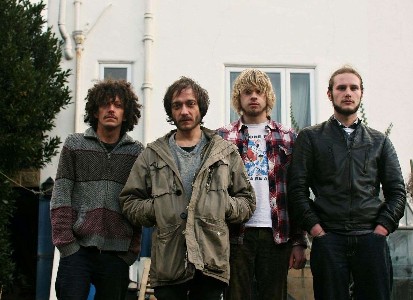 Medway band Tape Error, at Chris Austin’s house, where their album was recorded. From left, Chris Austin, Matt Bell, Stan Read and Dave Hughes. Picture: Phil Dillon