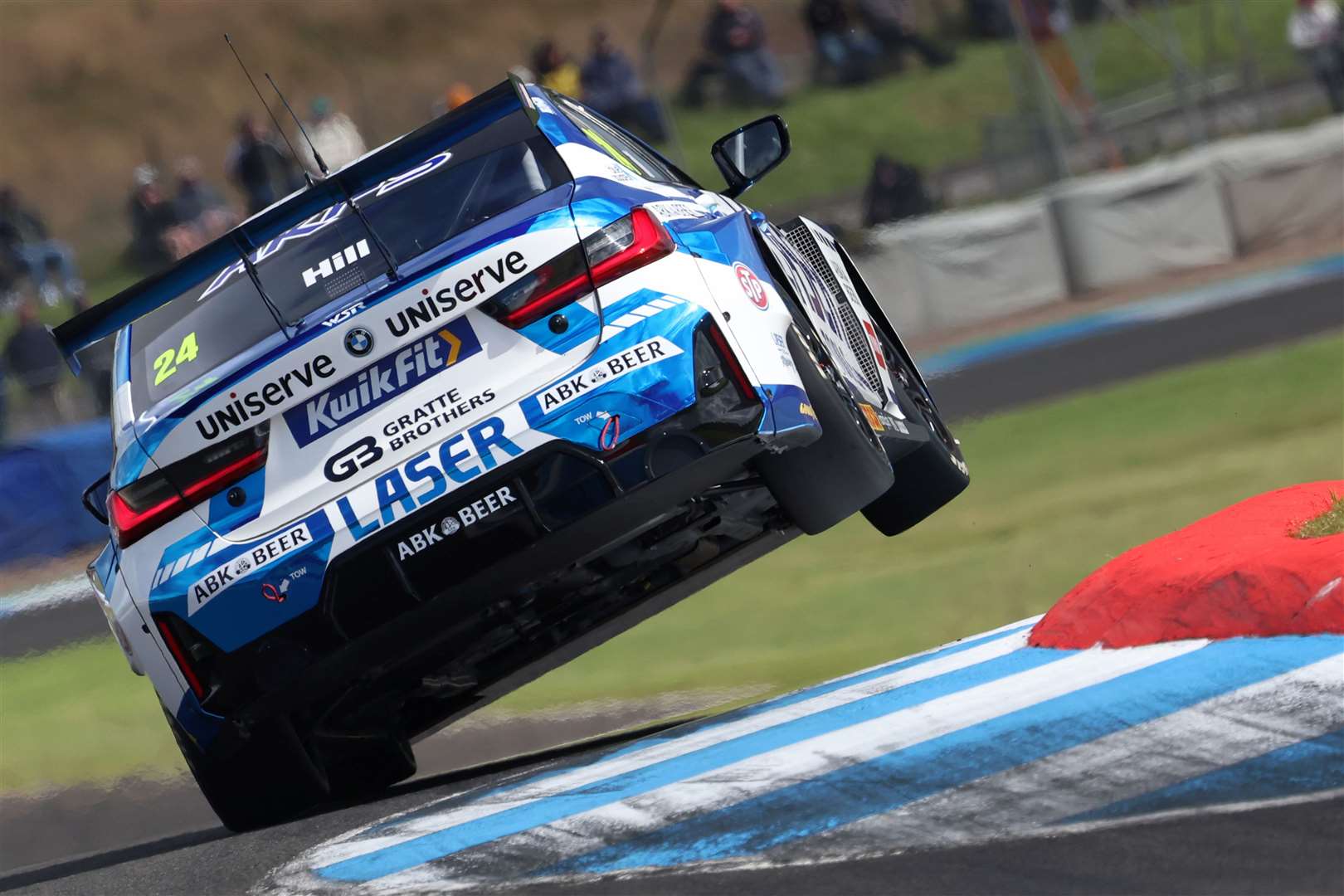 Jake Hill in BTCC action at Knockhill. Picture: Jakob Ebrey