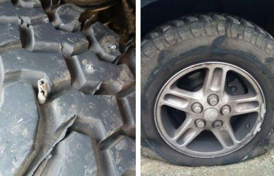 The resident took to Instagram after all four of her tyres were punctured by police stingers