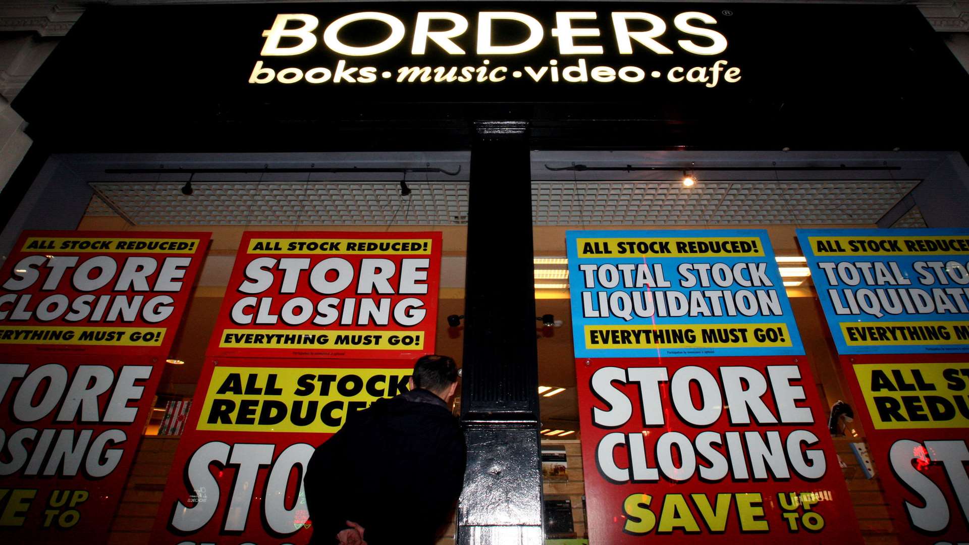 The Borders bookshop chain fell into administration just before Christmas in 2009