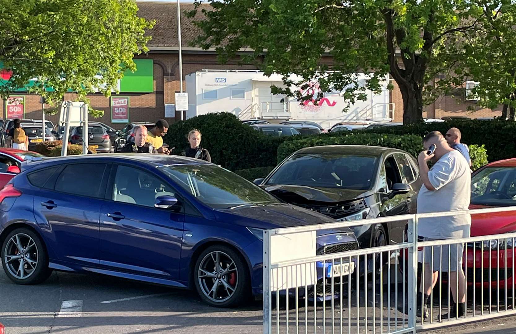 Three cars were involved in an accident at the roundabout outside the Horsted Retail Park in Maidstone Road, Chatham