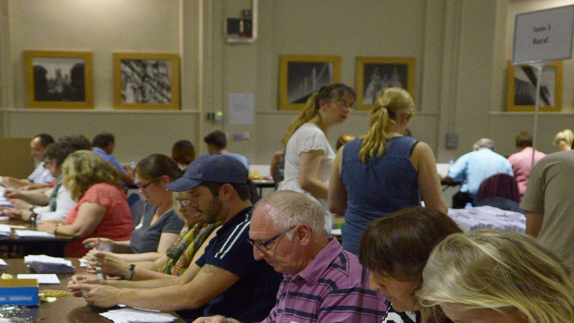 Counting at the Westgate Hall, Canterbury. Picture: Barry Goodwin FM4396616