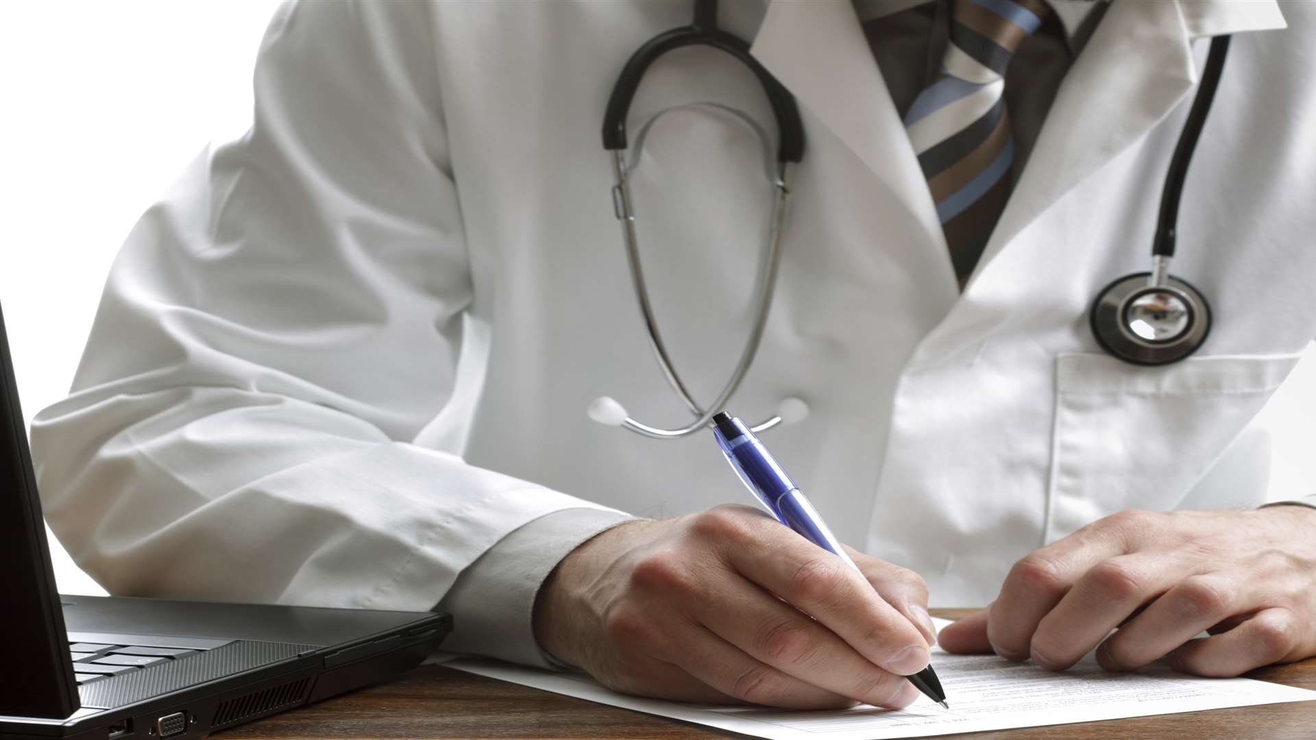 A doctor at work. Stock picture.