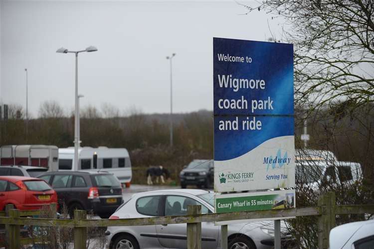 Wigmore coach park and ride near the M2