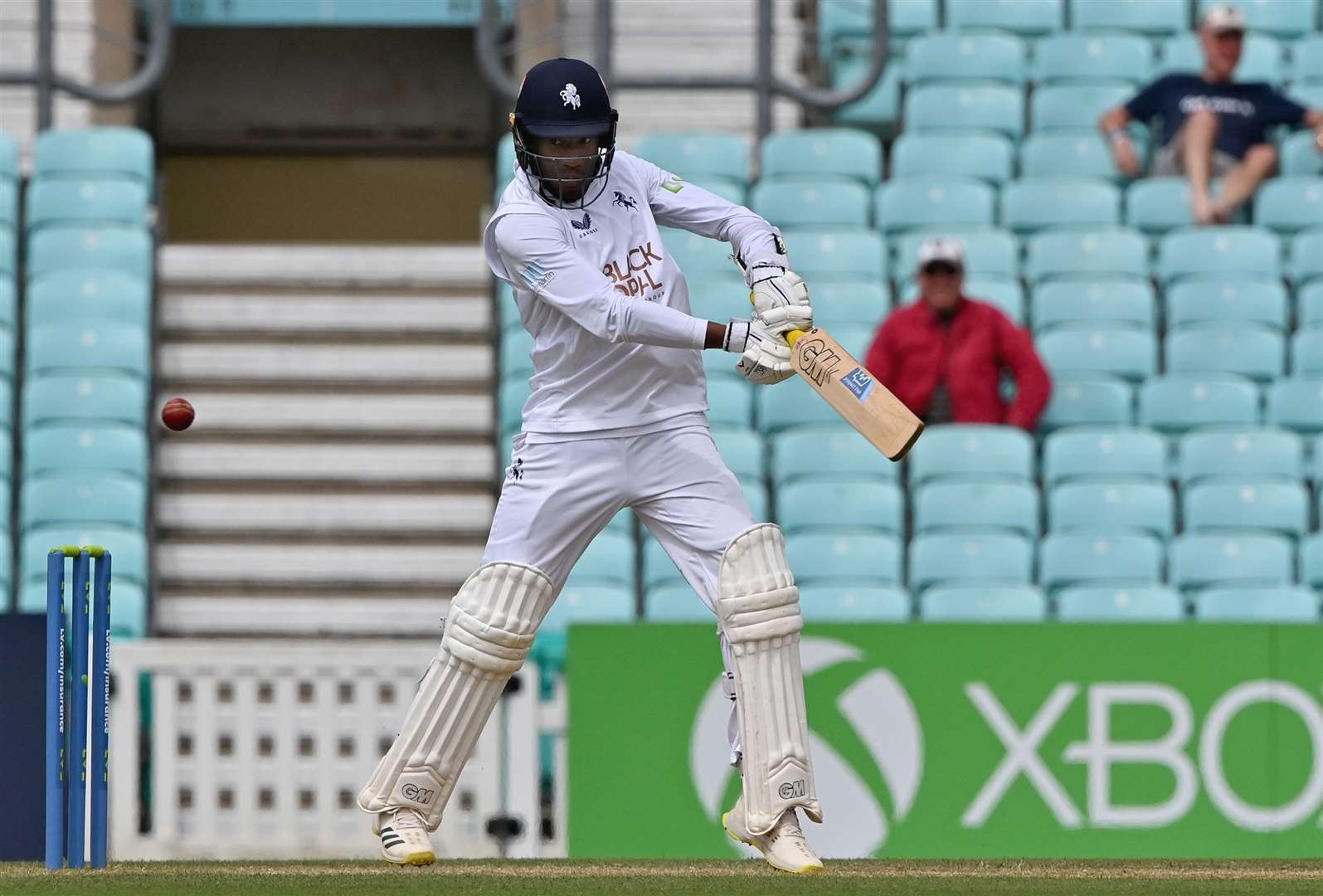 Daniel Bell-Drummond on his way to an unbeaten century for Kent against Surrey on Wednesday. Picture: Keith Gillard