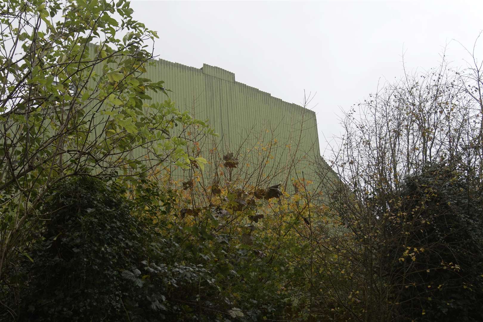 The formidable-looking buildings rise up from behind the trees. Picture: Barry Goodwin