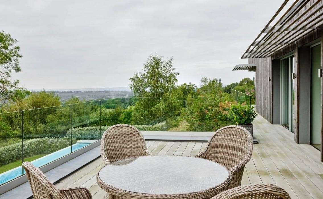 The south-facing terrace looks out over the valley Picture: The Modern House