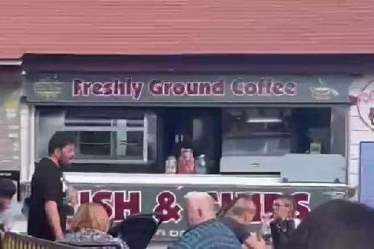 The chips were bought at The View Fish and Chips hut on Herne Bay Pier. Picture: Ingrid Beeforth