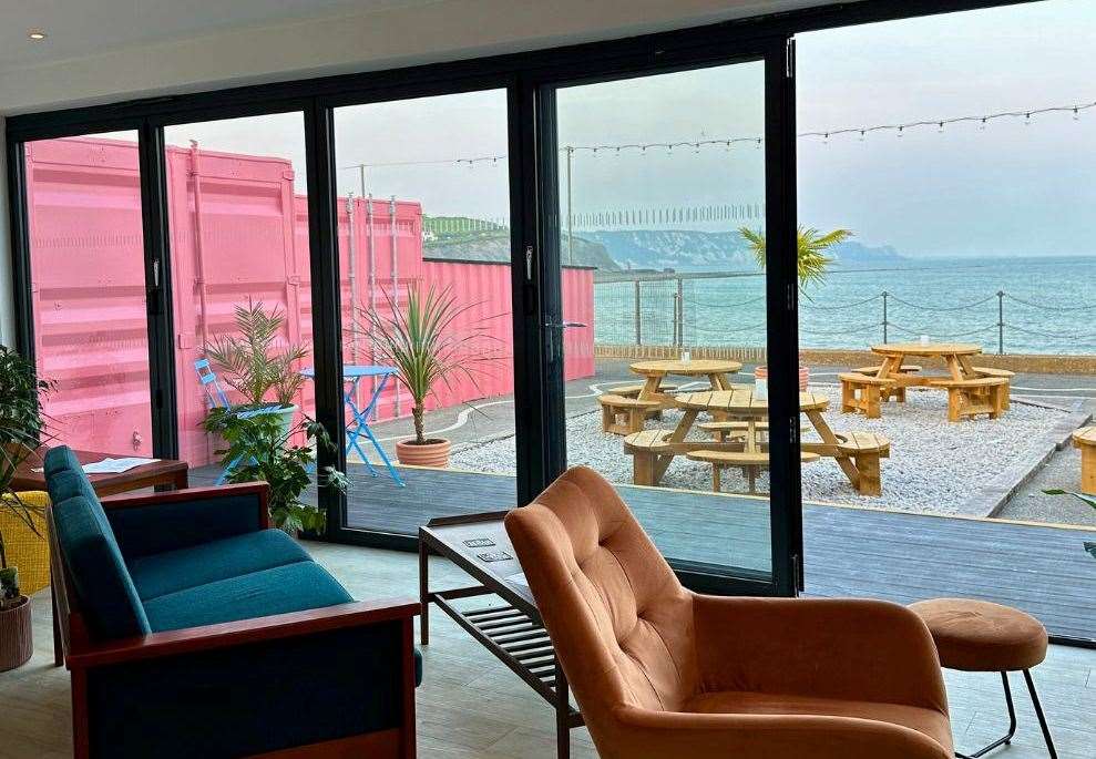 The Board Room features indoor and outdoor seating. Picture: Folkestone Harbour Arm