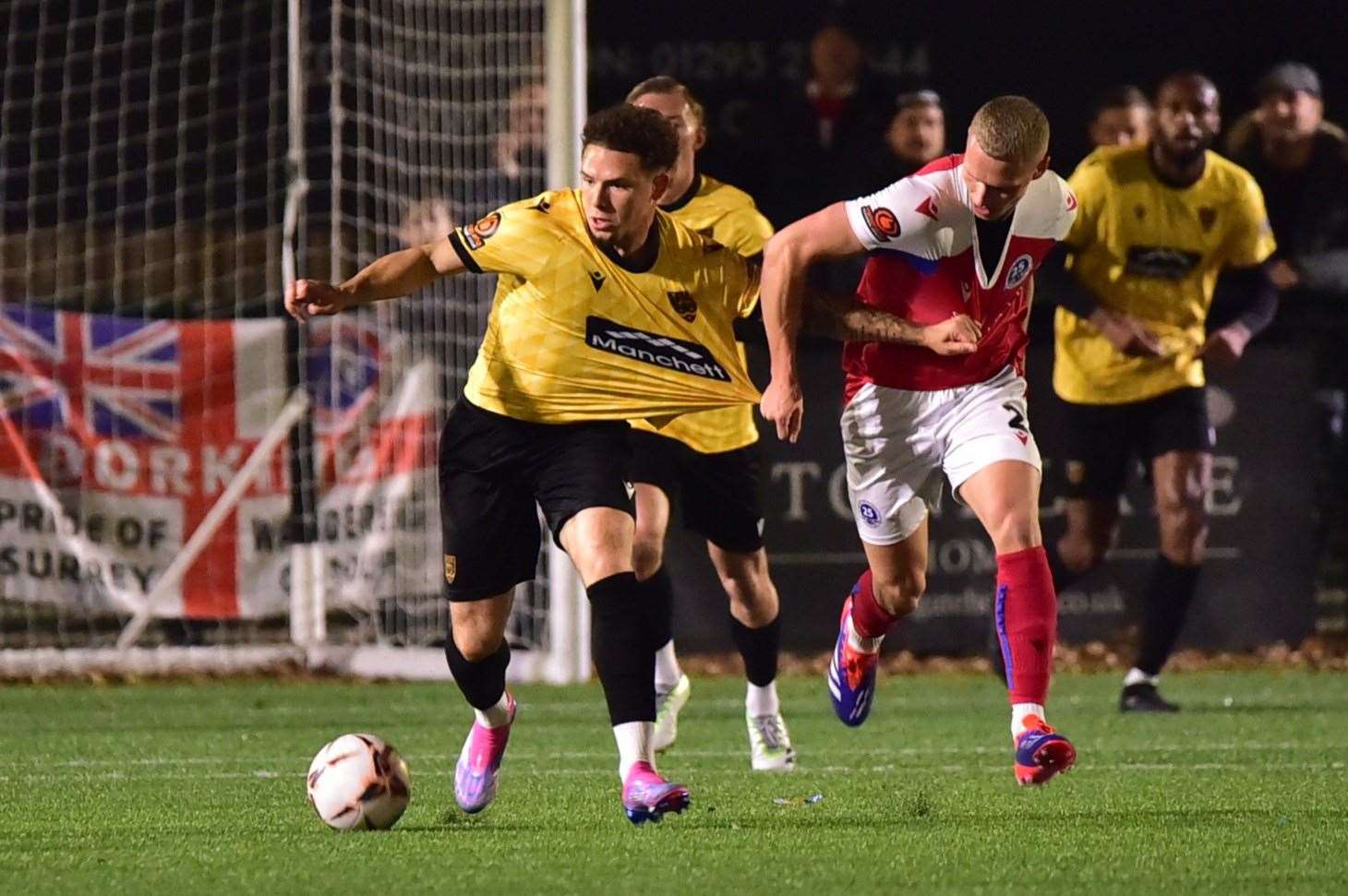 Charlie Seaman comes away with the ball during the first half. Picture: Steve Terrell