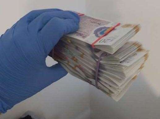 More than £7,000 was recovered from his home. Picture: Kent Police