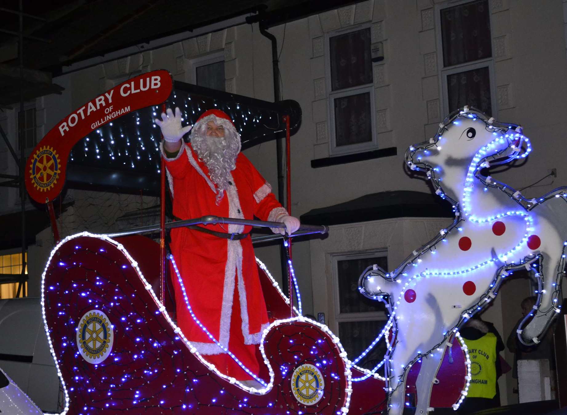 Santa on his sleigh. Picture: Cassandra Picknell