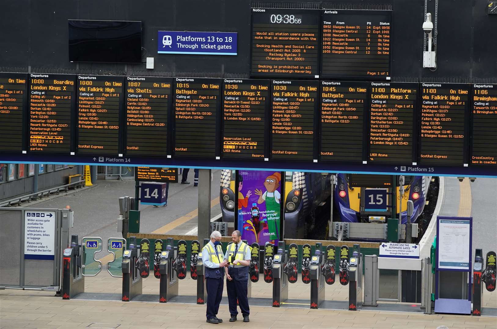 Rail workers will take strike action in an ongoing dispute over pay on Saturday October 1 (Andrew Milligan/PA)