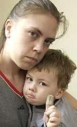 ANXIOUS WAIT: Donna Butler with son Rhyce. Picture: GRANT FALVEY