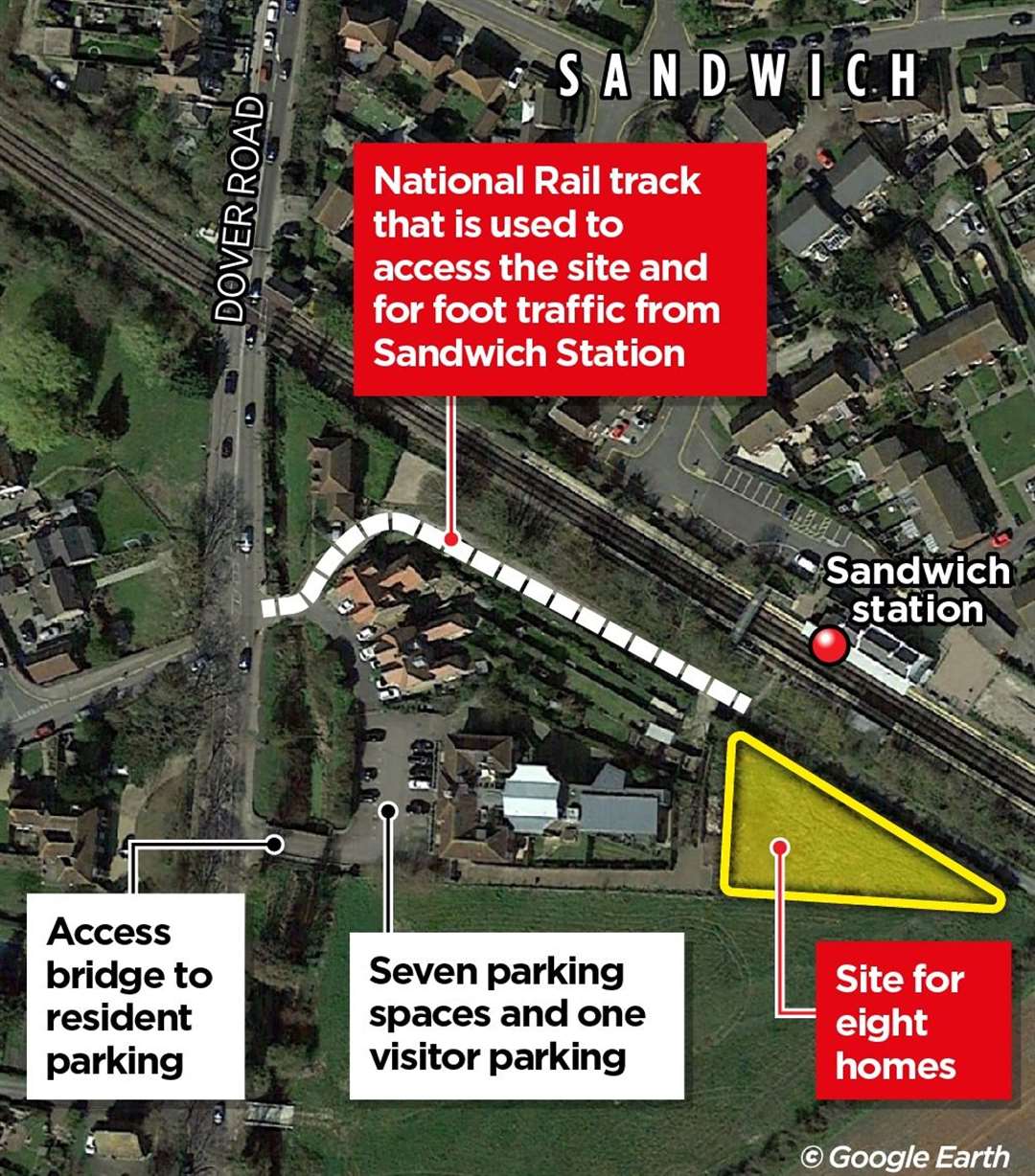 Resident parking will be just off Dover Road in Sandwich