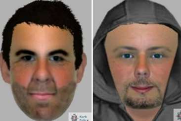 E-fits have been released after burglaries in Canterbury. Picture: Kent Police.