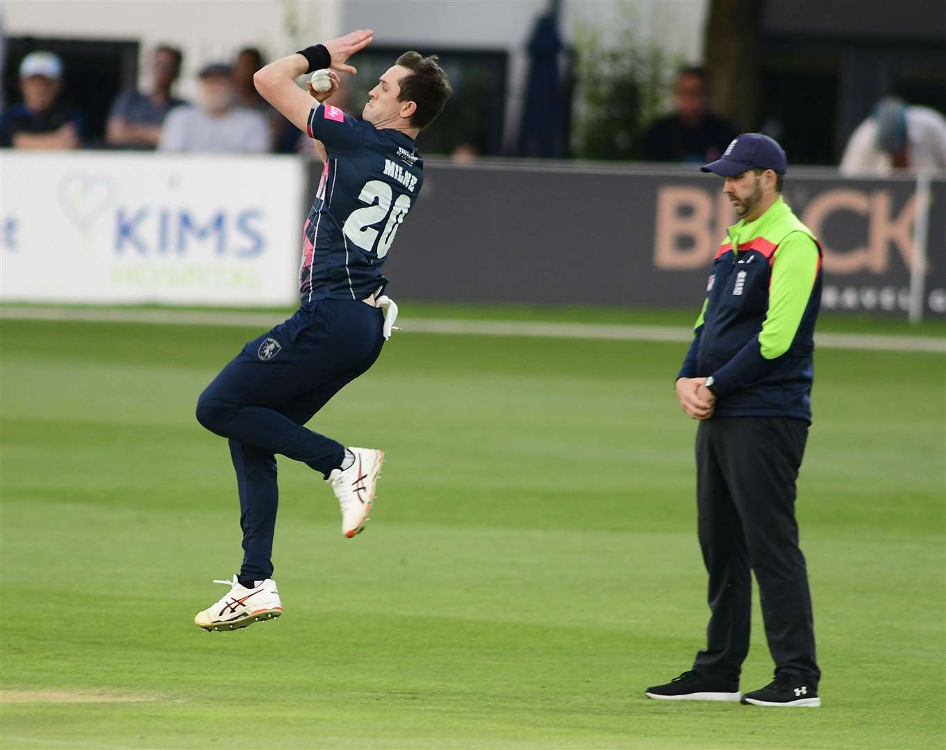 Adam Milne - took 4-38, including a hat-trick, against Surrey. Picture: Barry Goodwin (48829646)