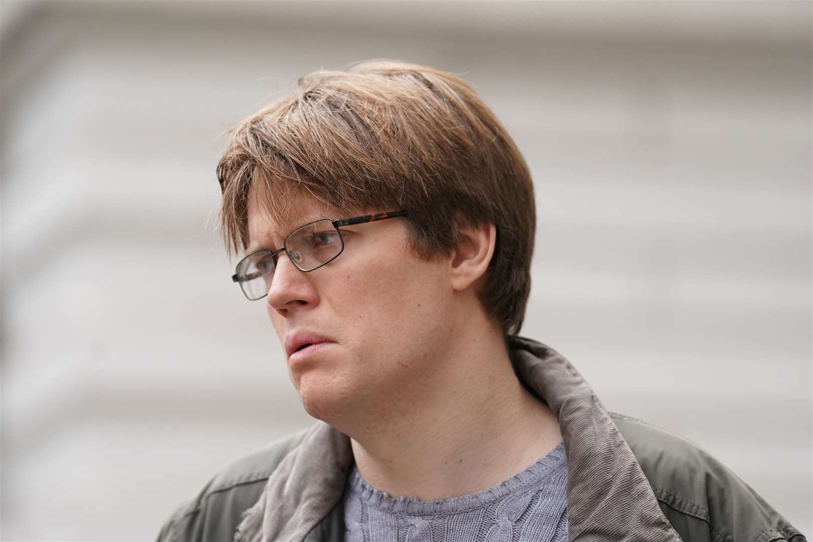 Alexander Peat arriving at Westminster Magistrates’ Court (PA)