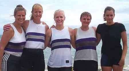 The Deal crew who won the senior ladies fours, left to right, Sam Card, Sharron Mullaney, Kate Durling, Jane Shorter and cox Adele Taylor. Picture: KEVIN REDSULL