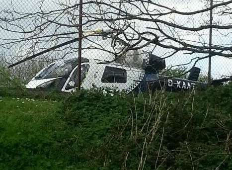 Air ambulance lands in Canterbury. Picture: @SHVTTS