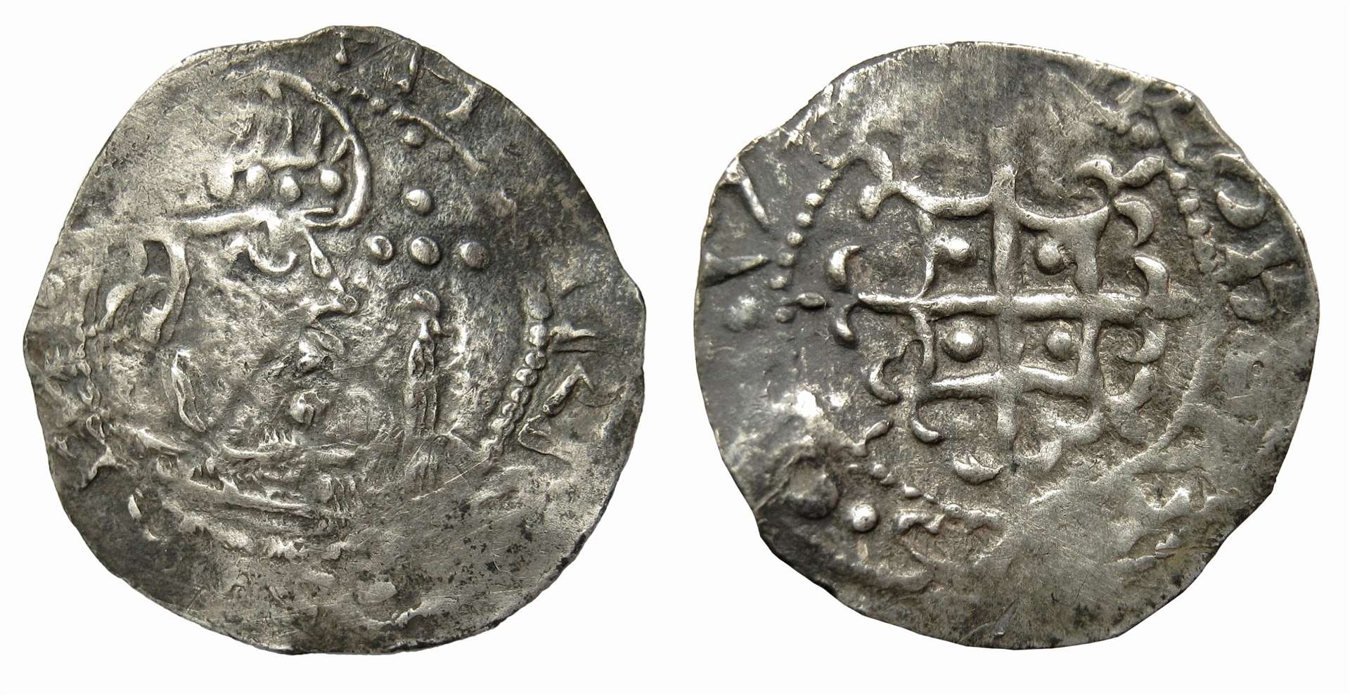 A coin issued by Henry of Anjou some time between 1139 and 1148 (Hansons/PA)