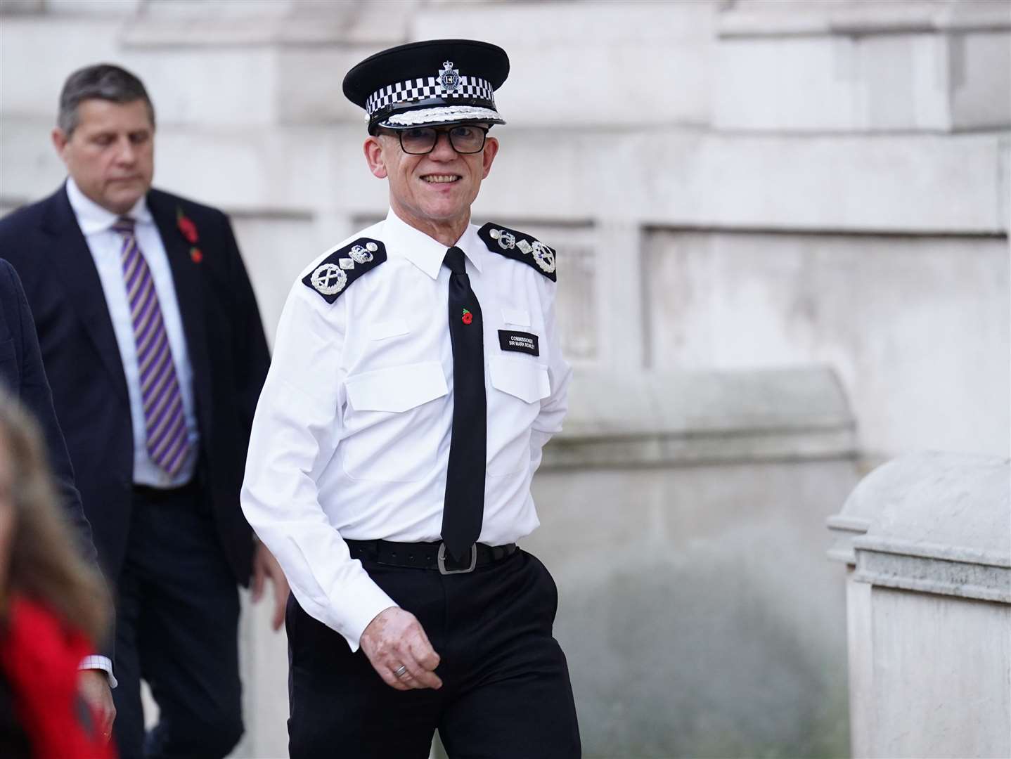 Metropolitan Police Commissioner Sir Mark Rowley resisted political pressure to ban the Armistice Day march (James Manning/PA)